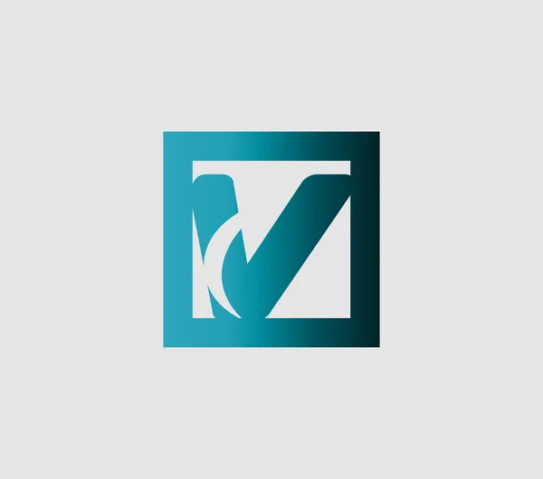 Lettera V logo icona modello di design — Vettoriale Stock