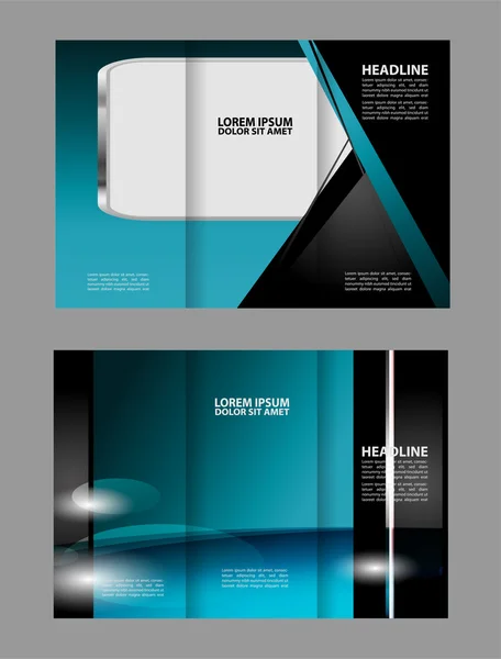Tema de negócios Tri-fold Brochura Design e Catálogo Vector Concept Template —  Vetores de Stock