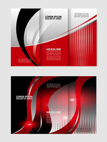 Tri-fold Folleto Diseño y catálogo Vector Concept Template — Archivo Imágenes Vectoriales