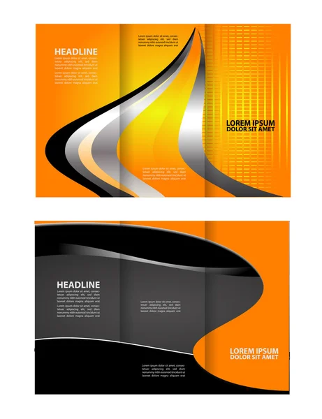 Дизайн брошюры Vector Tri Fold. Корпоративный буклет, шаблон обложки — стоковый вектор