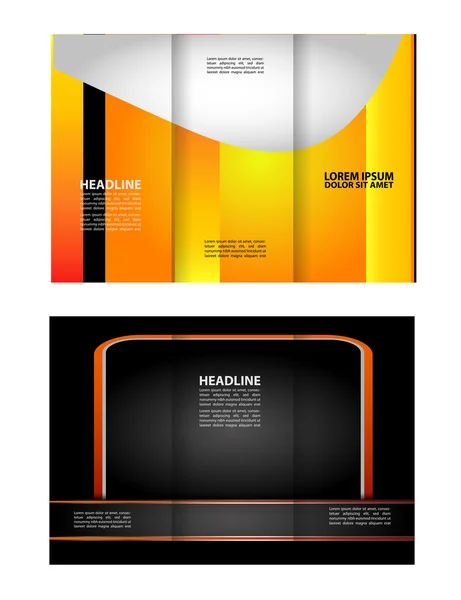 Дизайн брошюры Vector Tri Fold. Корпоративный буклет, шаблон обложки — стоковый вектор