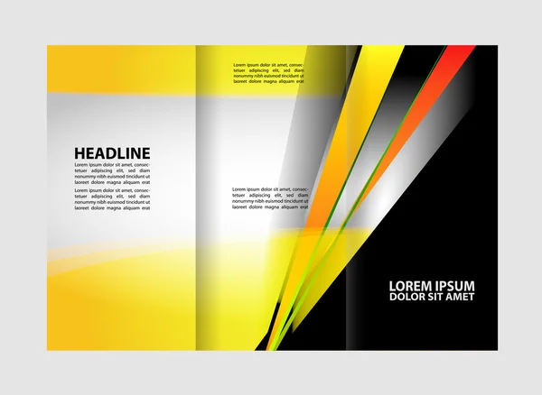 Vektor Tri-fold Broschüre Design. Imagebroschüre, Titelvorlage — Stockvektor