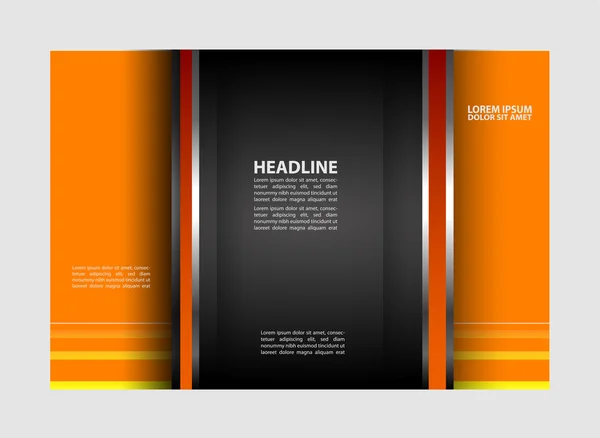 Vector Tri Fold Brochure Design. Folheto corporativo, modelo de capa —  Vetores de Stock