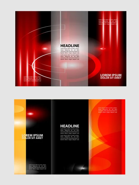 Tema de negócios Tri-fold Brochura Design e Catálogo Vector Concept Template —  Vetores de Stock