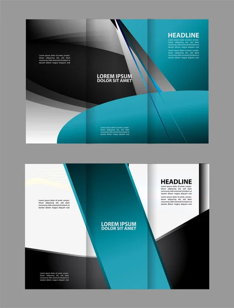 パンフレットのデザイン テンプレートです。抽象的な背景。ビジネス、教育、広告。3 つ折り冊子編集可能な印刷可能なベクトル図 — ストックベクタ