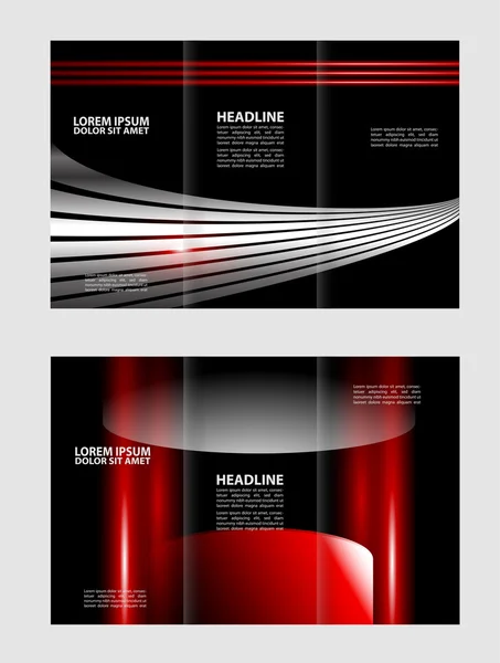 Бізнес тема Триразова брошура Дизайн та каталог Вектор Концепція Шаблон — стоковий вектор