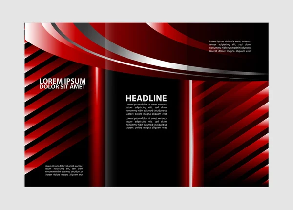 Tema de negócios Tri-fold Brochura Design e Catálogo Vector Concept Template — Vetor de Stock