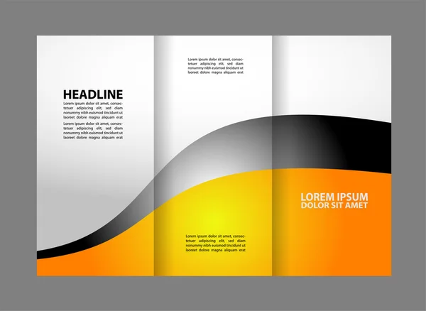 Vektor Tri-fold Broschüre Design. Imagebroschüre, Titelvorlage — Stockvektor