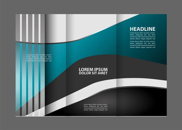 Brochure design template. Abstract background. for business, education, advertisement. Trifold booklet editable printable vector illustration — Stock Vector