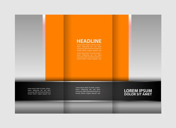 Vector Tri Fold Brochure Design. Folheto corporativo, modelo de capa — Vetor de Stock