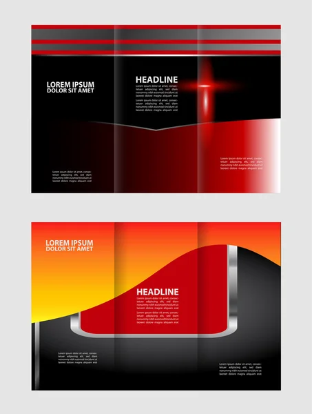 Tema de negócios Tri-fold Brochura Design e Catálogo Vector Concept Template —  Vetores de Stock