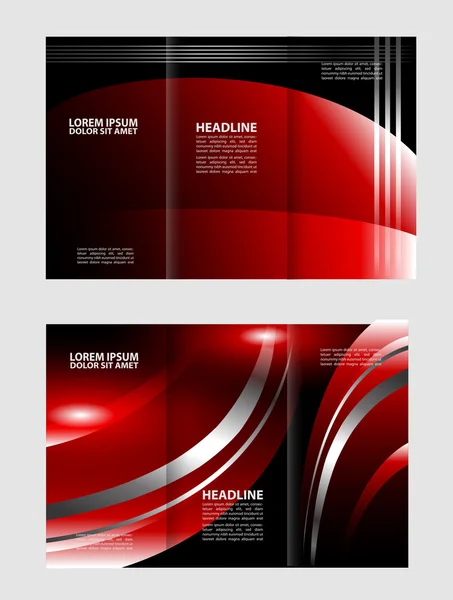 Le modèle professionnel de flyer de trois plis d'affaires, brochure d'entreprise ou conception de couverture, peut être employé pour l'édition, l'impression et la présentation . — Image vectorielle