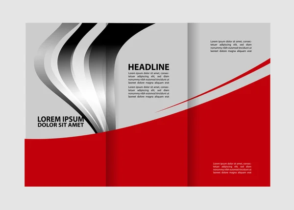 Modelo profissional de folheto de três dobras de negócios, brochura corporativa ou design de capa, pode ser usado para publicação, impressão e apresentação . — Vetor de Stock