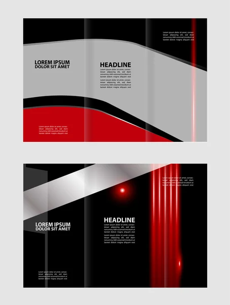 Professional business three fold flyer template, corporate brochure or cover design, can be use for publishing, print and presentation. — Stock Vector