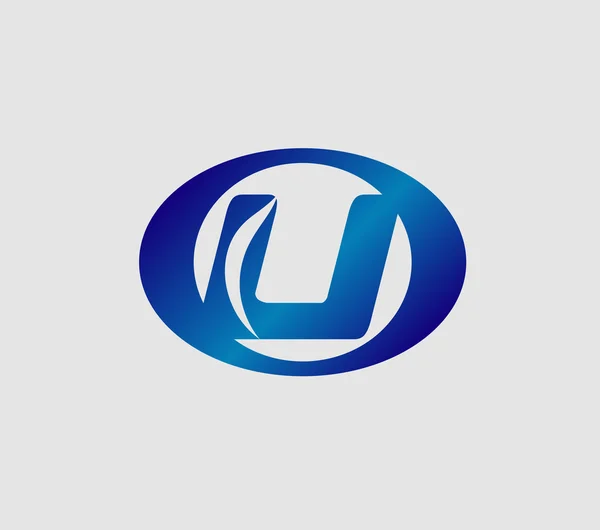 Bokstaven U logo ikon formgivningsmall — Stock vektor