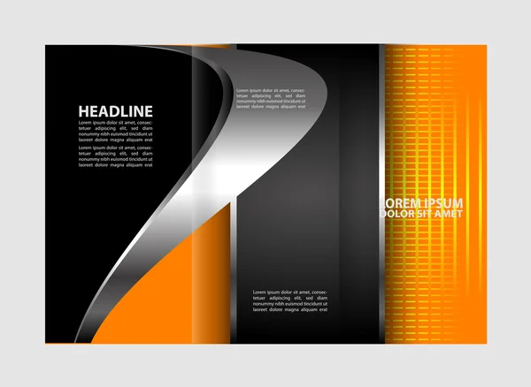 Brochure vectorielle Tri Fold Design. Dépliant d'entreprise, modèle de couverture — Image vectorielle
