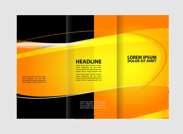 Professional business three fold flyer template, corporate brochure or cover design, can be use for publishing, print and presentation. — Stock Vector