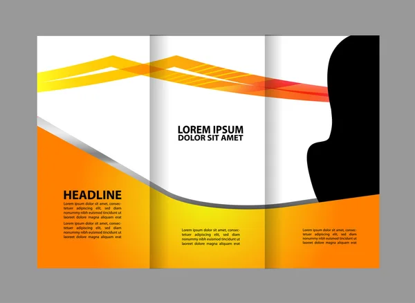 Modelo profissional de folheto de três dobras de negócios, brochura corporativa ou design de capa, pode ser usado para publicação, impressão e apresentação . — Vetor de Stock