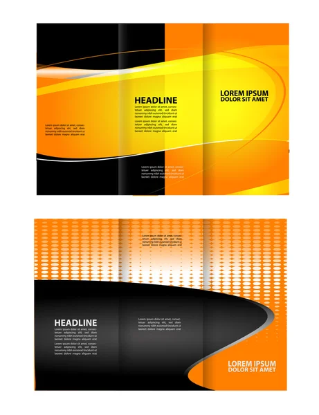 Professionele Business drie-voudige flyer sjabloon, corporate brochure of cover ontwerp, kan worden gebruikt voor publicatie, afdrukken en presentatie. — Stockvector