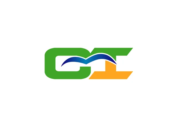 Logo Ci. CI logo initial du groupe d'entreprise — Image vectorielle