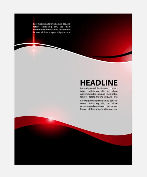 Illustrated colorful layout with abstraction. Magazine cover, business brochure template. — Stock Vector