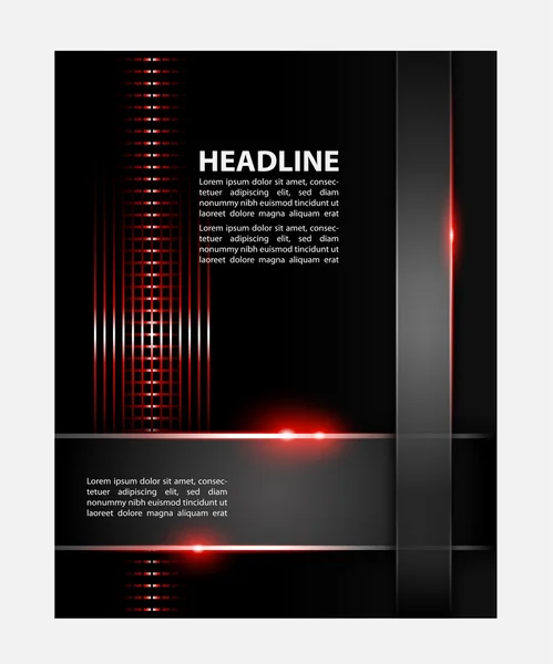 Illustrated colorful layout with abstraction. Magazine cover, business brochure template. — Stock Vector