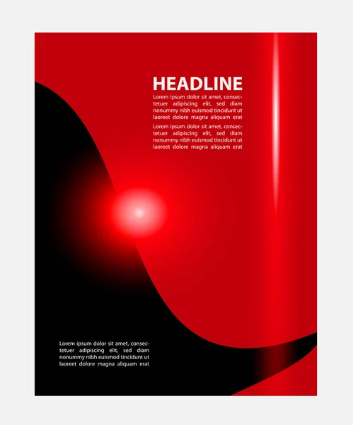 Illustrated colorful layout with abstraction. Magazine cover, business brochure template. — Stock Vector