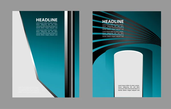 Fundo azul e laranja abstrato com onda - design de brochura ou folheto —  Vetores de Stock