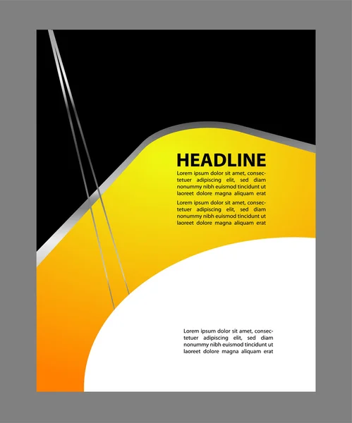 Brochura de negócios vetorial, modelo de folheto —  Vetores de Stock