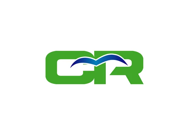 CR mektup logo tasarım vektör çizim şablonu — Stok Vektör