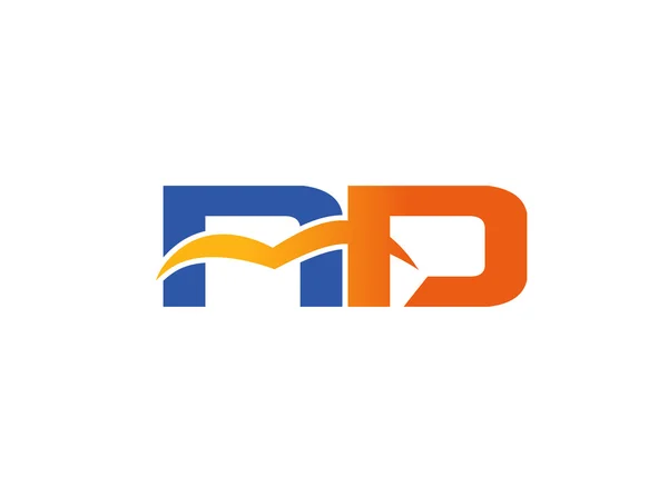 Modelo de ilustração vetorial de design de logotipo de letra ND — Vetor de Stock