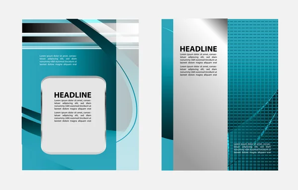 Fundo azul e laranja abstrato com onda - design de brochura ou folheto —  Vetores de Stock