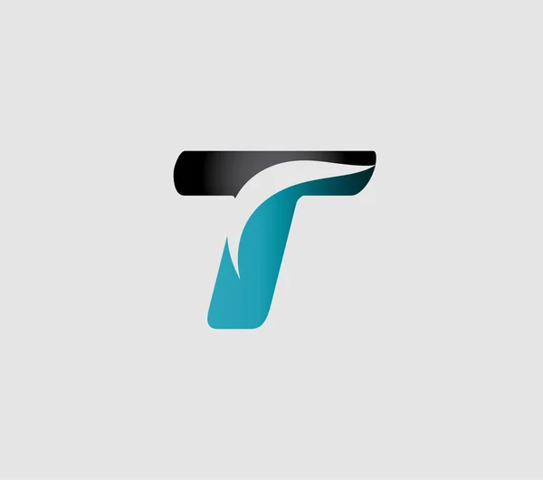 Letra T logotipo ícone design elementos de modelo — Vetor de Stock