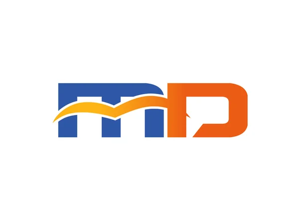 Letter M en D logo vector — Stockvector