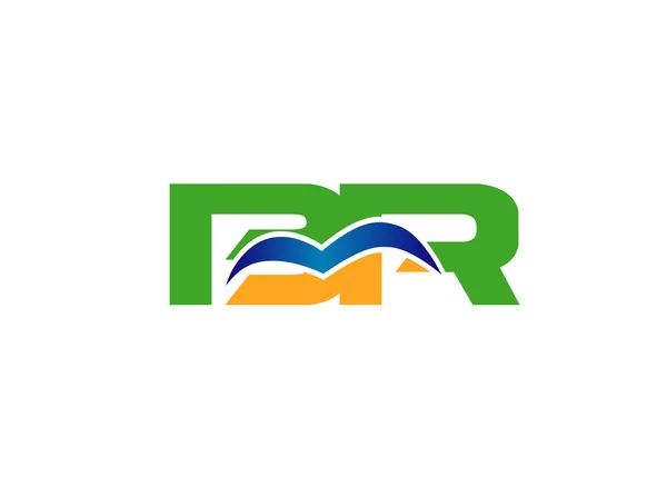 PR ilk monogram logosu — Stok Vektör