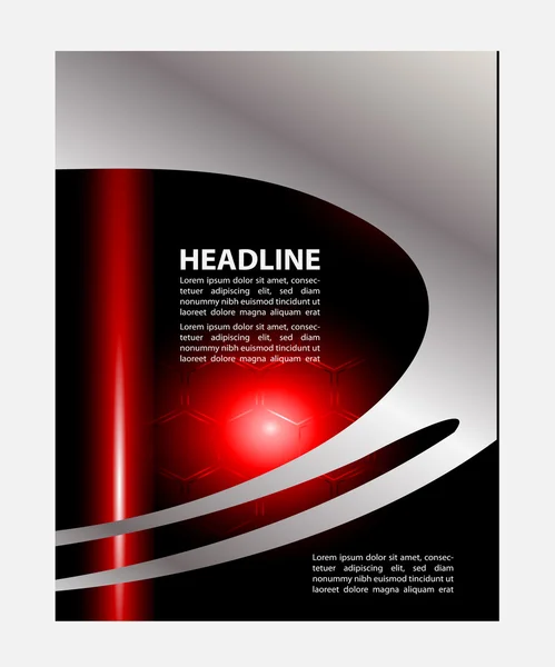 Stylish presentation of business poster, magazine cover, design layout template — Stock Vector