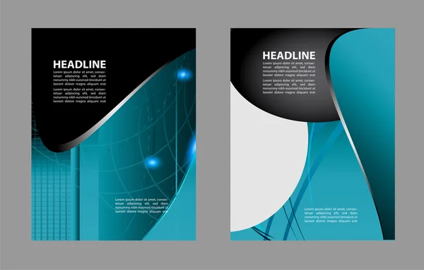 Professional business design layout template or corporate banner design. Magazine cover, publishing and print presentation. Abstract vector background. — Stock Vector