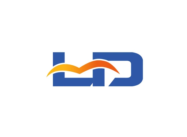 DL empresa vinculada letra logo — Vector de stock
