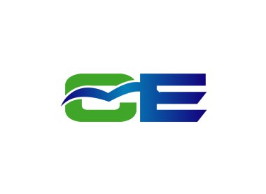 Harf C ve e logo vektör