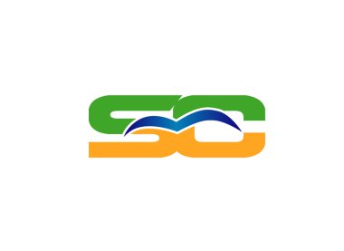 SC harf logo tasarlamak vektör