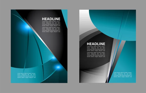 Fond abstrait avec vague - conception de brochure ou flyer — Image vectorielle