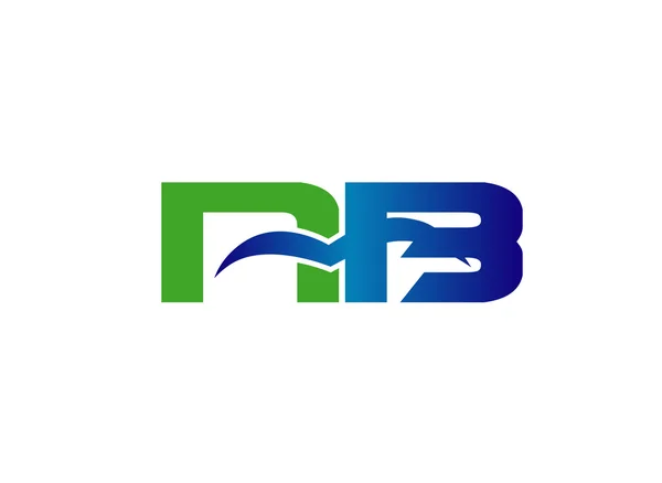 BN empresa vinculada letra logo — Vector de stock