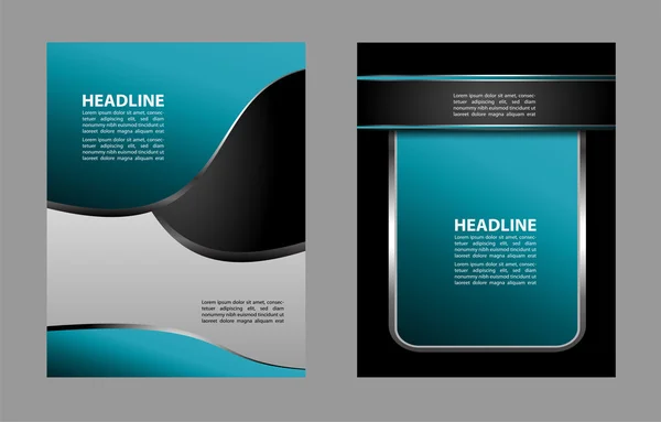 Modello professionale di business flyer, brochure, design della copertina o banner aziendale — Vettoriale Stock