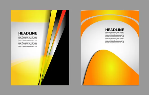 Professional business design layout template or corporate banner design. Magazine cover, publishing and print presentation. Abstract vector background. — Stock Vector