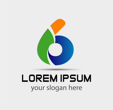 Soyut numarası 6 logo simge 