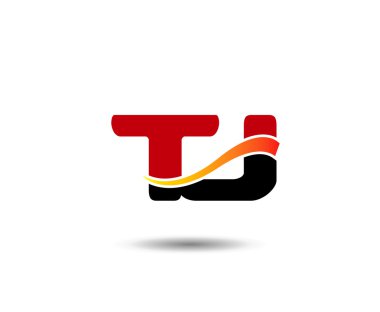 Mektup T ve J logo şablonu