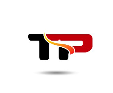 Mektup T ve P logo şablonu