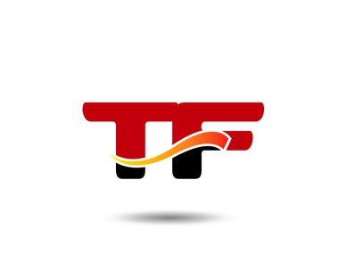 Mektup T ve F logo şablonu