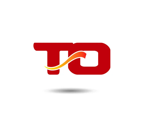 Modelo do logotipo da letra T e O — Vetor de Stock