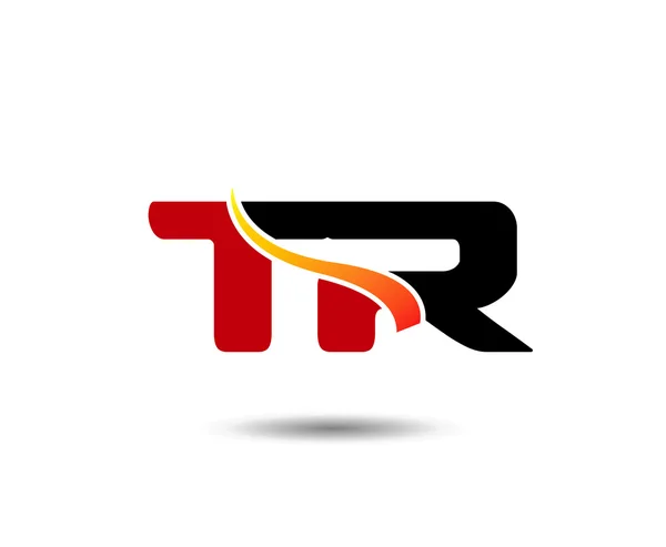 Letter T en R logo sjabloon — Stockvector